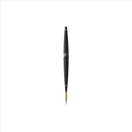 Black fountain pen and silver trim in white backgroundのイラスト素材