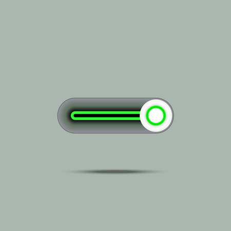On Off Push style power buttons, The Off buttons are enclosed in red, The On buttons are enclosed in green with white background.のイラスト素材