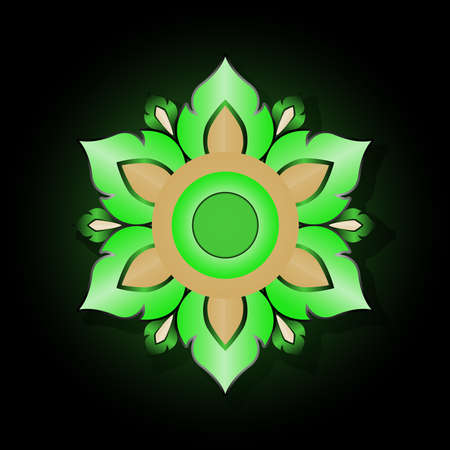 Line Thai, multicolor blossom, Traditional Thai style pattern , Vector illustrationのイラスト素材