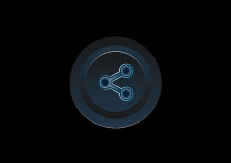 Sharing button push style power buttons, Vector illustration flat design