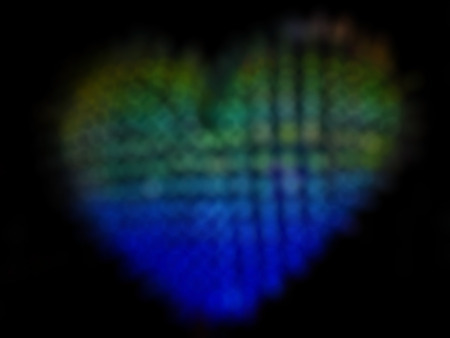absrtact background of colorful Bokeh in heart shape , defocusedの写真素材