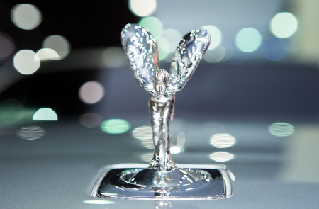 Bangkok - March 22 : logo of Rolls Royce on bumper - in display at The 37th Bangkok international Motor Show 2016 on March 22, 2016 in Bangkok Thailandのeditorial素材