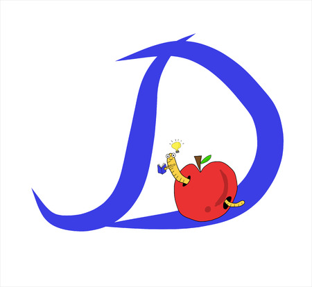 Alphabet for Education. Great for Kids Education. Letter Dのイラスト素材