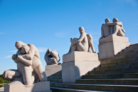Vigeland Sculpture Park in the Oslo, Norwayのeditorial素材
