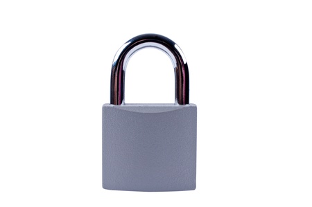 Padlock isolated on white background close upの写真素材