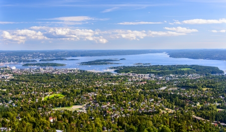 Panorama view of Oslo, Norwayの写真素材