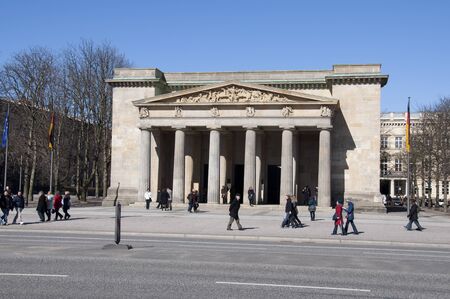 BERLIN, GERMANY - MARCH 19: The Neue Wache (New Guard) is the main building of the former king's guard and now serves as Central Memorial of the Federal Republic of Germany for the victims of war and tyranny. Pictured on March 19, 2011のeditorial素材