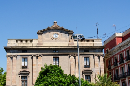 Old building architecture details in Barcelonaのeditorial素材