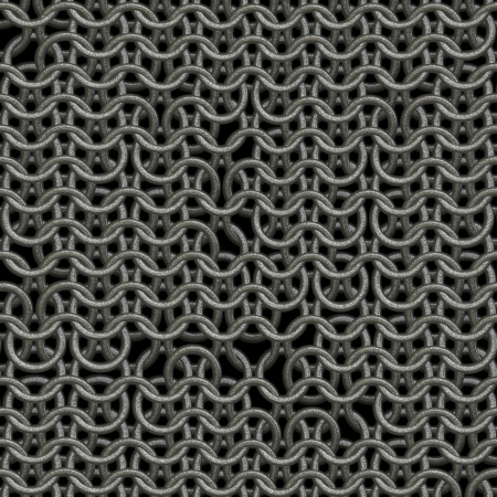 Seamless computer generated metal chain mail textureの写真素材