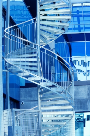 Spiral staircase - emergency exitの写真素材