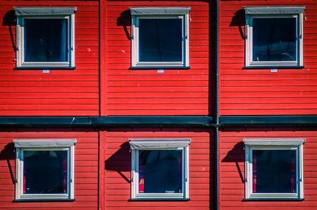 Cargo containers used as homeの写真素材