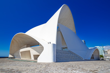 SANTA CRUZ DE TENERIFE, SPAIN - MARCH 17: Auditorio de Tenerife on March 17, 2014 in Santa Cruz de Tenerife, Canary Islands, Spain. This auditorium was designed by famous architect Santiago Calatravaのeditorial素材