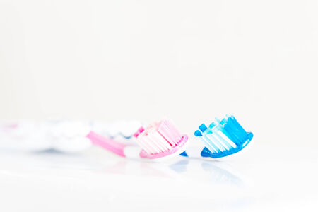 Set of toothbrush in high key