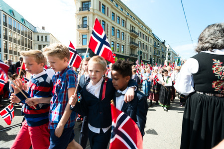 OSLO - MAY 17: Norwegian Constitution Day is the National Day of Norway and is an official national holiday observed on May 17 each year. Pictured on May 17, 2014のeditorial素材