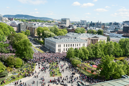 OSLO - MAY 17: Norwegian Constitution Day is the National Day of Norway and is an official national holiday observed on May 17 each year. Pictured on May 17, 2014のeditorial素材
