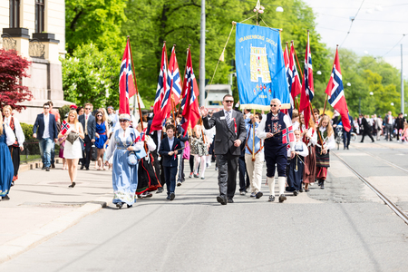 OSLO - MAY 17: Norwegian Constitution Day is the National Day of Norway and is an official national holiday observed on May 17 each year. Pictured on May 17, 2014のeditorial素材