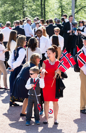 OSLO - MAY 17: Norwegian Constitution Day is the National Day of Norway and is an official national holiday observed on May 17 each year. Pictured on May 17, 2014のeditorial素材