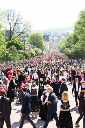 OSLO - MAY 17: Norwegian Constitution Day is the National Day of Norway and is an official national holiday observed on May 17 each year. Pictured on May 17, 2014のeditorial素材