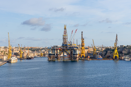 Sea port at Maltaのeditorial素材