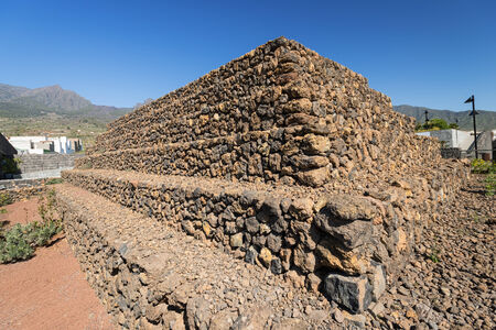 The Pyramids of GÃ¼Ã­mar (Guanches step pyramids de Guimar), Tenerife, Canary Islands, Spainの写真素材