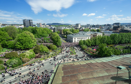 OSLO - MAY 17: Norwegian Constitution Day is the National Day of Norway and is an official national holiday observed on May 17 each year. Pictured on May 17, 2014のeditorial素材