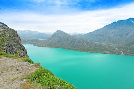 Besseggen Ridge in Jotunheimen National Park, Norwayの写真素材