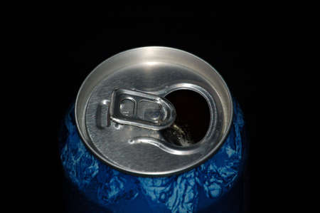 can of beer on black backgroundの写真素材