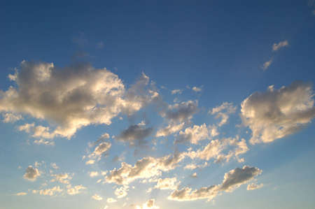 more clouds on blue sky nature background