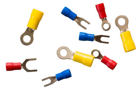 contact connectors isolatedの写真素材