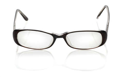 glasses with reflection isolatedの写真素材