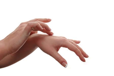 woman's hand isolated