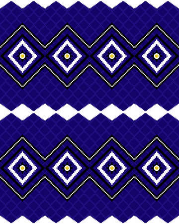Ethnic geometric pattern. Design for background, carpet, wallpaper, clothing, wrapping, batic, fabric, scarf. Seamless pattern illustrationのイラスト素材
