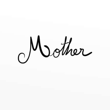 The handwriting of the word "Mother" in English cursive alphabetsの写真素材