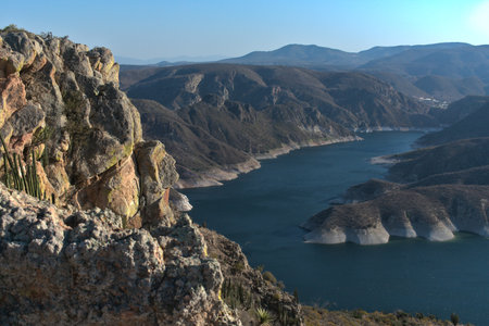 View of a dam in some state of Mexicoの写真素材