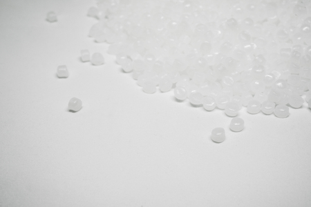 White Plastic pellets. Colorant for plastics.の写真素材