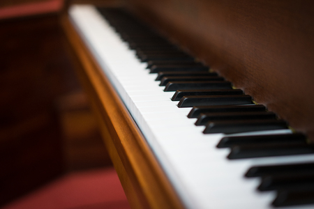 The top view of vintage key piano.の写真素材