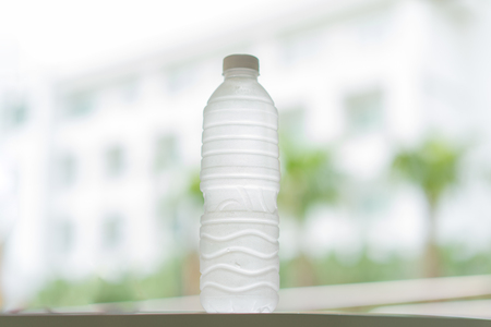 The pure water in the bottle for the good health.の写真素材