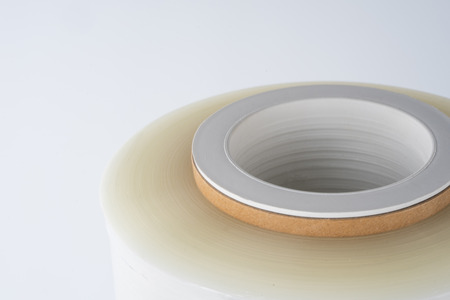 The plastic roll for wrap and seal food in the factory.の写真素材