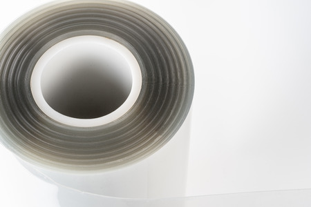 The plastic roll for wrap and seal food in the factory.の写真素材