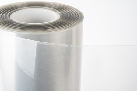 The plastic roll for wrap and seal food in the factory.の写真素材