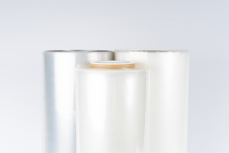 The plastic roll for wrap and seal food in the factory.の写真素材