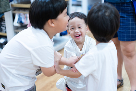 The hand coordination of childrens to show their unity and spirit.の写真素材
