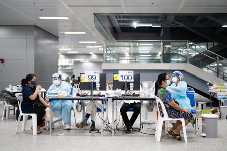 Vaccination Against COVID-19 In Bangkok, Thailandのeditorial素材