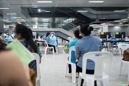 Vaccination Against COVID-19 In Bangkok, Thailandのeditorial素材