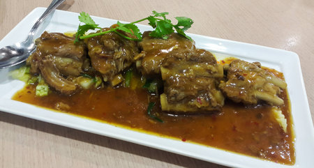 spicy steamed porkの写真素材