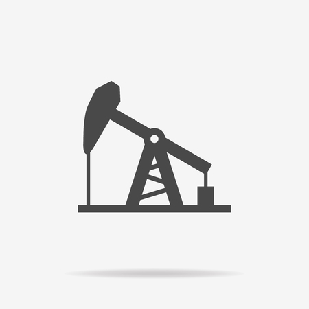 Oil pump jack icon. Vector concept illustration for design.のイラスト素材