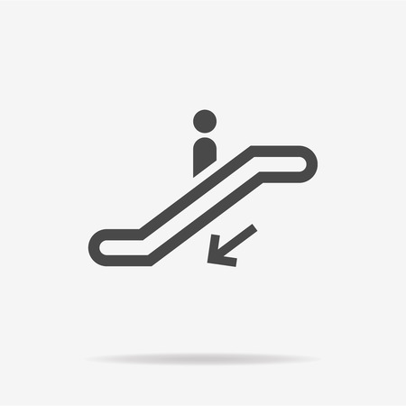 Escalator down icon. Vector concept illustration for design.のイラスト素材