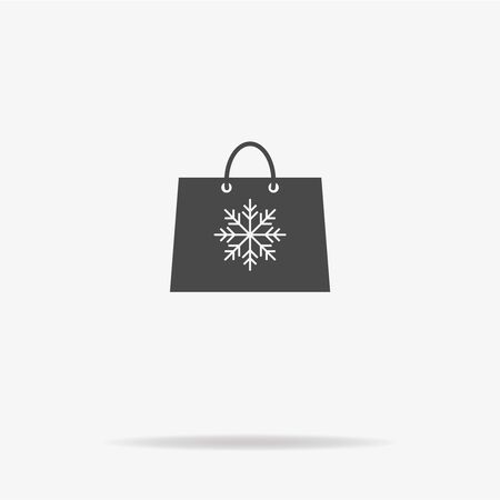 Christmas shopping bag icon. Vector concept illustration for design.のイラスト素材