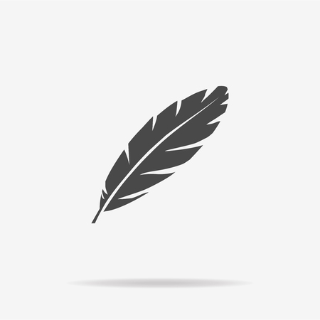 Feather icon. Vector concept illustration for design.のイラスト素材