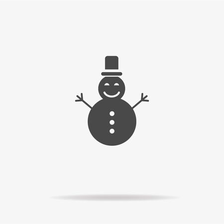 Christmas snowman icon. Vector concept illustration for design.のイラスト素材